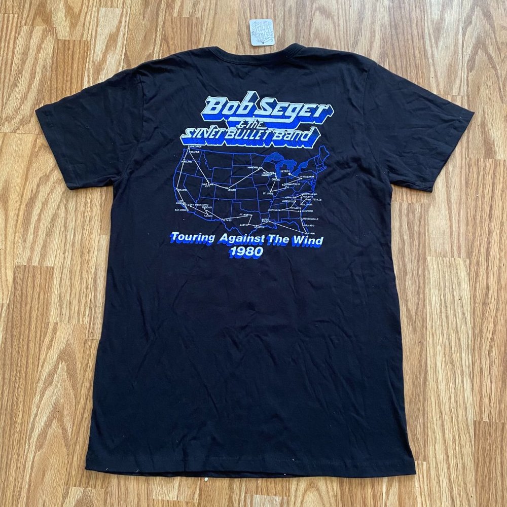NEW FREE PEOPLE BOB SEGER HORSES BLACK TEE SZ M L - Picture 6 of 9
